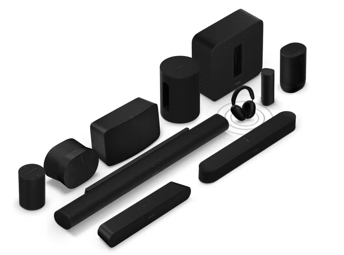 sonos speaker family w Sonos wireless loudspeakers subwoofers whole-house audio Integral Home Technology Tampa St. Petersburg Clearwater